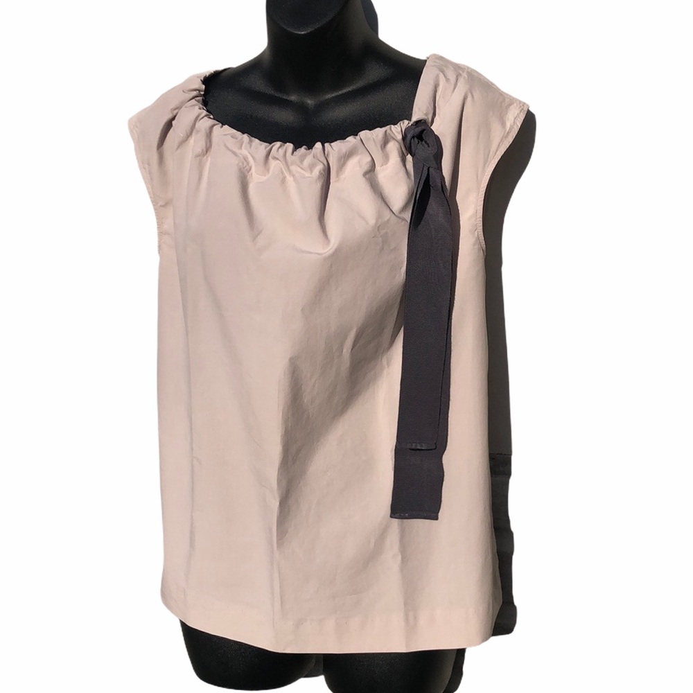 COS Blouse in Light Pink with Black Bow